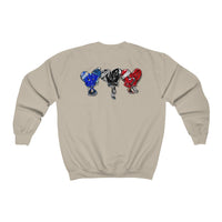 LOVE trio ❤️‍🩹🖤💙 Unisex Heavy Blend™ Crewneck Sweatshirt