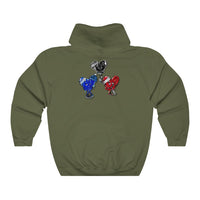 LOVE trio 💙❤️‍🩹🖤 Unisex Heavy Blend™ Hooded Sweatshirt