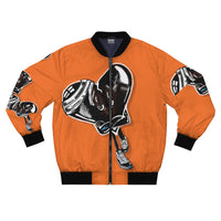 Black HEART 🖤 Orange Bomber Jacket