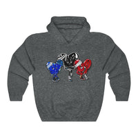 LOVE trio 💙❤️‍🩹🖤 Unisex Heavy Blend™ Hooded Sweatshirt