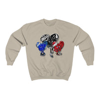 LOVE trio ❤️‍🩹🖤💙 Unisex Heavy Blend™ Crewneck Sweatshirt